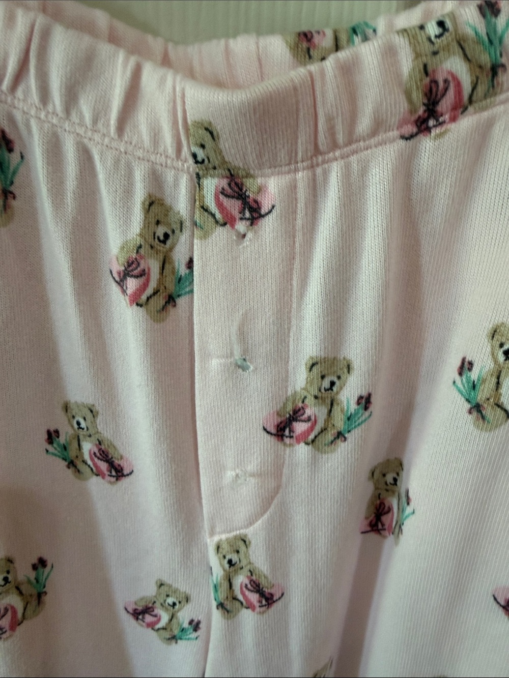 American Eagle Outfitters  Pink Bear Print Pajama Set Sz M.  SEE PICTURES Box6 - Picture 3 of 5